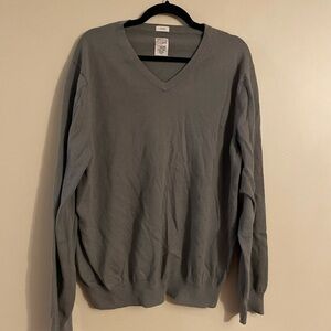 Mens Article 365 Long Sleeve V-neck Cashmere Blend Sweater Size XXL Gray